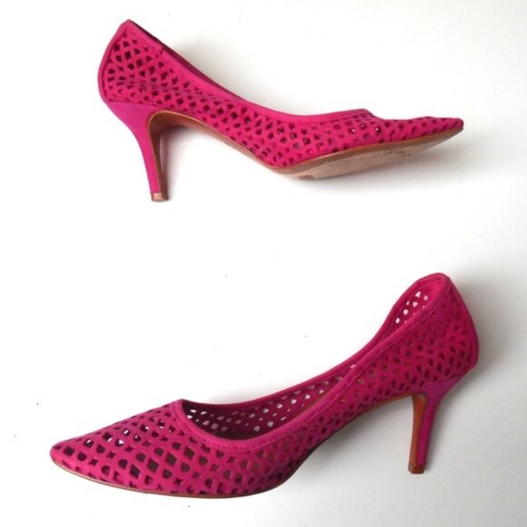 ZARA fuschia suede pumps size 39 - Picture 1 of 8